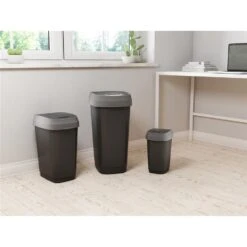 Kis Dual Swing Prullenbak - 10L - Zwart -Tuinmeubel Winkel ef42458bbf6a498884a7d7f40e388e63