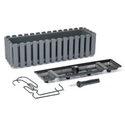 Prosperplast Plantenbak - 58 X 18 X 16 Cm - Grijs - Met Droogmeter -Tuinmeubel Winkel f11d7a13f9fd47239b1746e5aa79024b