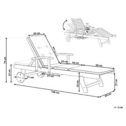 Beliani Tuinligstoel TOSCANA - Donkere Houtkleur Acaciahout -Tuinmeubel Winkel f13571397a784bb8b23d72e6d2234870